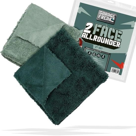 Garage Freaks Garage 2 Face Allrounder 2er Pack - 2 Mikrovláknové utěrky 40 x 40 cm, 450 GSM