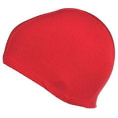 Polyester Cap plavecká čepice červená balení 1 ks