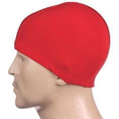 Polyester Cap plavecká čepice červená balení 1 ks