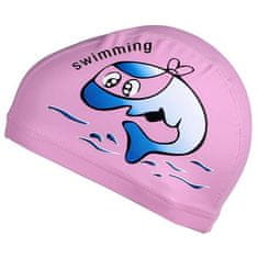 Dolphin dětská plavecká čepice růžová balení 1 ks