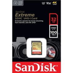 SanDisk Paměťová karta SDHC Extreme 32GB UHS-I U3 (100R/ 60W)