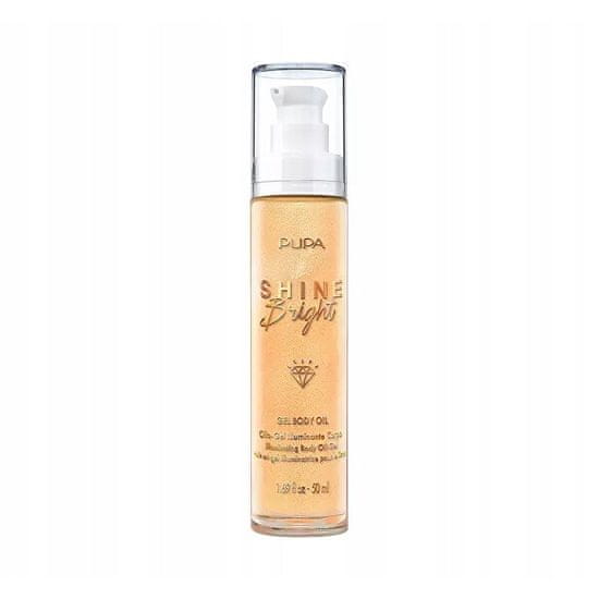 Pupa Rozjasňující tělový gelový olej Shine Bright (Gel Body Oil) 50 ml