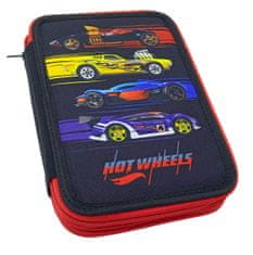 EXCELLENT Dvoupatrový školní penál Hot Wheels - vybavený