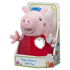 Mamitati Smyslová edukační hračka PEPPAPIG, plyšová, 12,5cm, červená