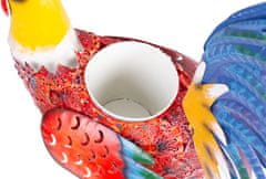 Dekorace MagicHome Mecco, Kohout, kov, barevný, květináč, 50x19x54 cm