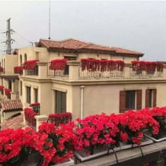Netscroll 2+2 umělé závěsné květiny, umělé závěsné květy s přirozeným vzhledem pro venkovní nebo vnitřní použití, na terasu, zahradu, balkon, svatby, oslavy, chodbu, 80cm, červená, 4 kusy, HangingFlowers