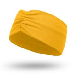 NANDY Velká bavlněná dámská čelenka - žlutá