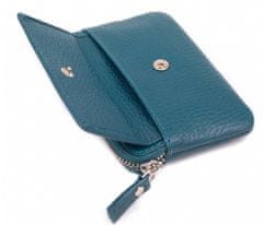 Kožená mini peněženka-klíčenka 7483 A blue