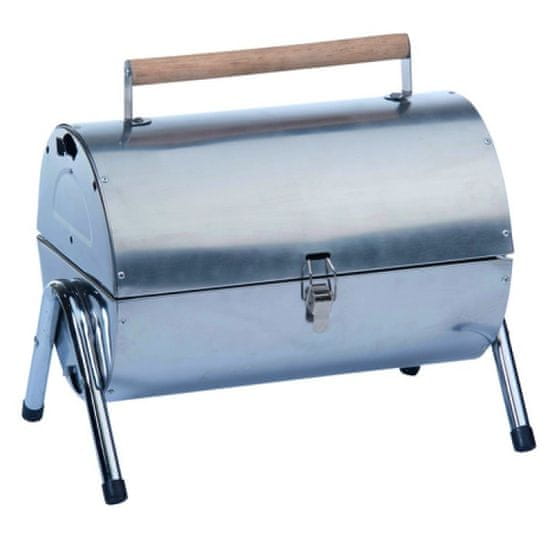 BBQ Collection Gril na dřevěné uhlí skládací nerez 34 cm x 22 cm