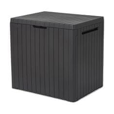 Majster Regál Zahradní plastový úložný box City Storage Box 113 l, černý