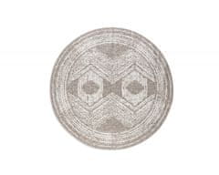 Elle Decor Kusový koberec Gemini 106031 Linen kruh z kolekce Elle – na ven i na doma 200x200 (průměr) kruh