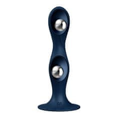 Satisfyer Satisfyer Double Ball-R (Dark Blue), anální kolík s vibrační kuličkou