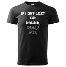 IMPAR SUBLIMACE Tričko Lost or drunk - Velikost - 2XL;Typ - pro muže;Barva trička - Černá