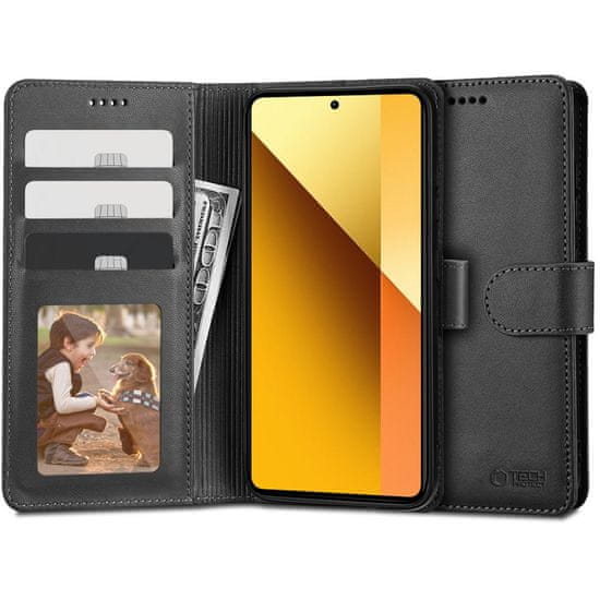 Tech-protect Wallet knížkové pouzdro na Xiaomi Redmi Note 13 5G, černé