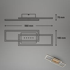 BRILONER BRILONER LED stropní svítidlo, 56 cm, paměť, 30W, 2850lm, hnědo-zlatá BRILO 3774017