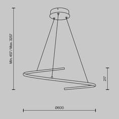 MAYTONI MAYTONI Závěsné svítidlo Curve 31W MOD242PL-L33BK