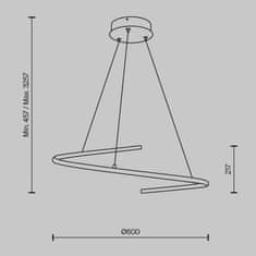 MAYTONI MAYTONI Závěsné svítidlo Curve 31W MOD242PL-L33BSK