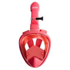 Dětská celoobličejová šnorchlovací maska XS Růžová