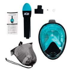 Celoobličejová šnorchlovací maska L/XL Černá/Modrá