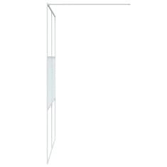 Vidaxl Sprchová zástěna walk-in bílá 140 x 195 cm čiré ESG sklo