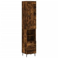 Vidaxl Skříň highboard kouřový dub 34,5 x 34 x 180 cm kompozitní dřevo