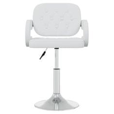 Vidaxl Jídelní židle 6 ks bílé umělá kůže