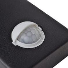 Vidaxl LED nástěnné svítidlo nerezová ocel tvar válce černé se senzorem