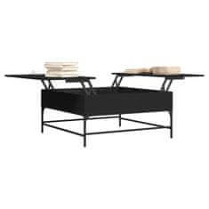 shumee Konferenční stolek černý 95 x 95 x 45 cm kompozitní dřevo a kov