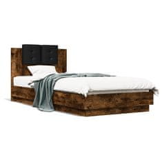 shumee Rám postele s čelem kouřový dub 90 x 200 cm kompozitní dřevo