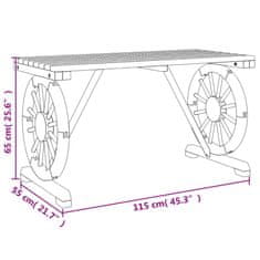 Vidaxl Zahradní stůl 115 x 55 x 65 cm masivní jedlové dřevo