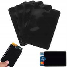 Verk 01832 Pouzdro na karty s RFID ochranou 4 ks černá