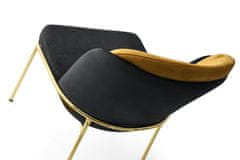 Hanah Home Sada židlí (4 kusy) Dore - 106 V4, Černá, Zlatá