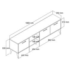 Hanah Home TV stolek Exxen - 1587, Dub