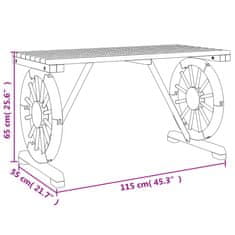 Petromila Zahradní stůl 115 x 55 x 65 cm masivní jedlové dřevo