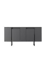 Hanah Home Sada nábytku do obývacího pokoje Luxe - Anthracite, Black, Ořech, Černá