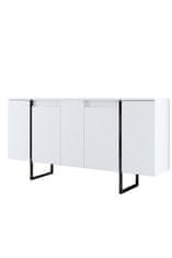 Hanah Home Sada nábytku do obývacího pokoje Luxe - White, Black, Bílá, Černá