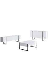 Hanah Home Sada nábytku do obývacího pokoje Luxe - White, Black, Bílá, Černá