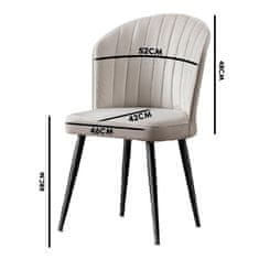 Hanah Home Sada židlí (2 kusy) Rubi - Black, Černá
