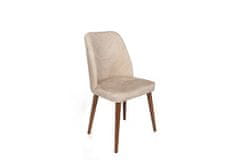 Hanah Home Sada židlí (2 kusy) Dallas-550 V2, Béžová, Ořech