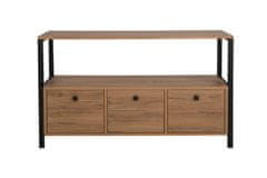 Hanah Home Skříňka Nero v2 - Walnut, Ořech, Černá