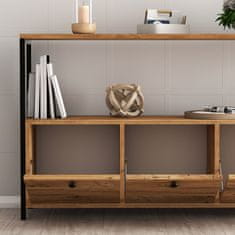 Hanah Home Skříňka Nero v2 - Walnut, Ořech, Černá