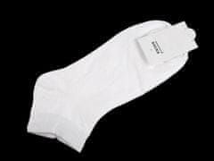 Kraftika 1pár bílá bavlněné ponožky kotníkové unisex, ponožky