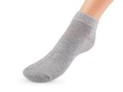Kraftika 1pár šedá světlá bavlněné ponožky kotníkové unisex