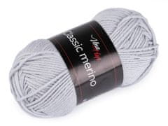 Kraftika 1ks (61026) šedá světlá pletací příze classic merino 50 g