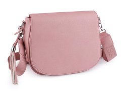 Kraftika 1ks pudrová dámská kabelka crossbody s popruhem 26x21 cm