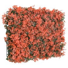 Greatstore Umělý plot s javorovými listy 24 ks světle červený 40 x 60 cm