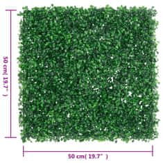 Vidaxl Umělý plot z listnatého keře 24 ks zelený 50 x 50 cm