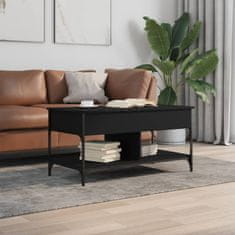 shumee Konferenční stolek černý 100x50x50 cm kompozitní dřevo a kov