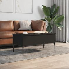 shumee Konferenční stolek černý 100x50x45 cm kompozitní dřevo a kov
