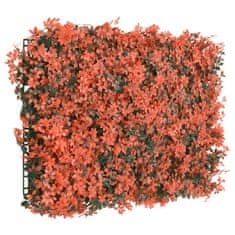 Greatstore Umělý plot s javorovými listy 6 ks světle červený 40 x 60 cm